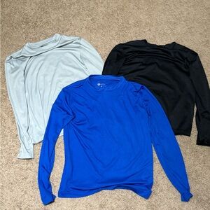 Men's Blue, Black, and Gray Long Sleeve Shirts